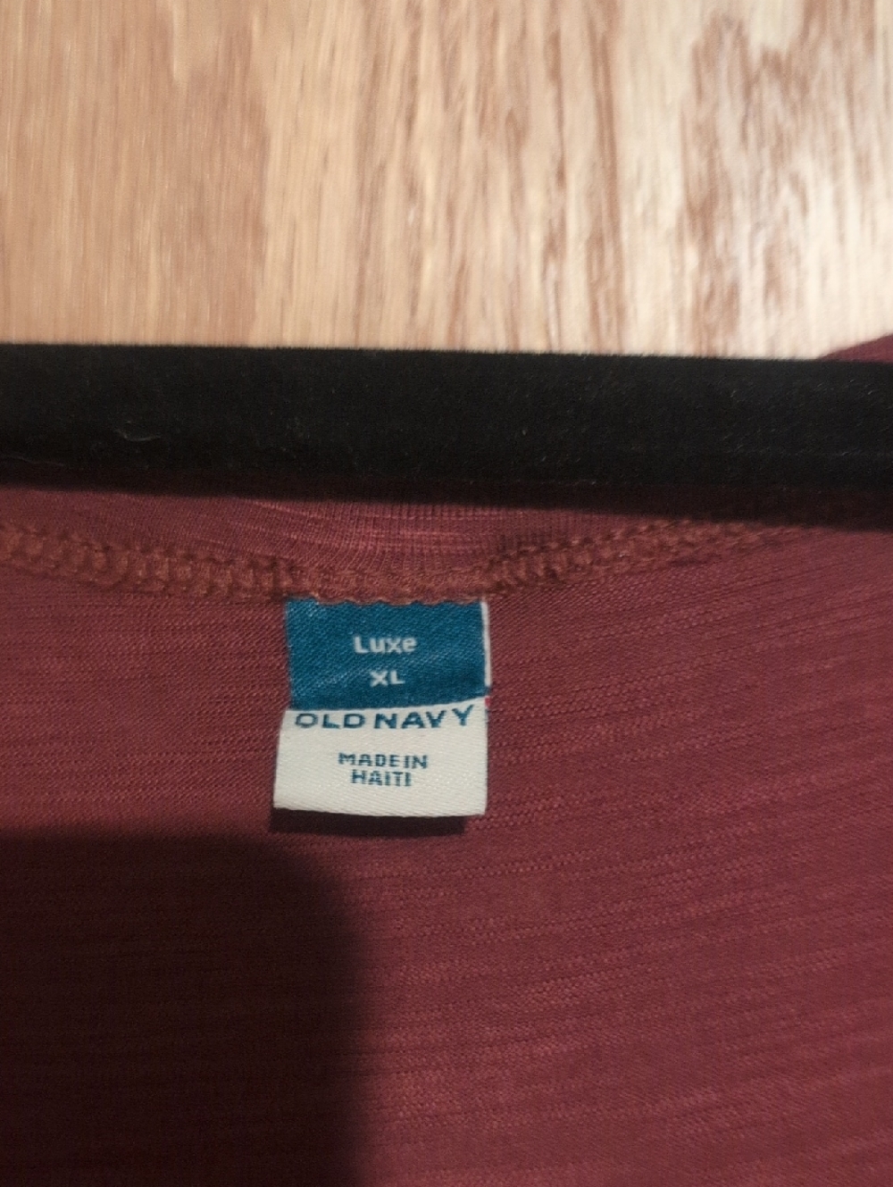 Old Navy Luxe Tank Top Burgundy with Black Trim